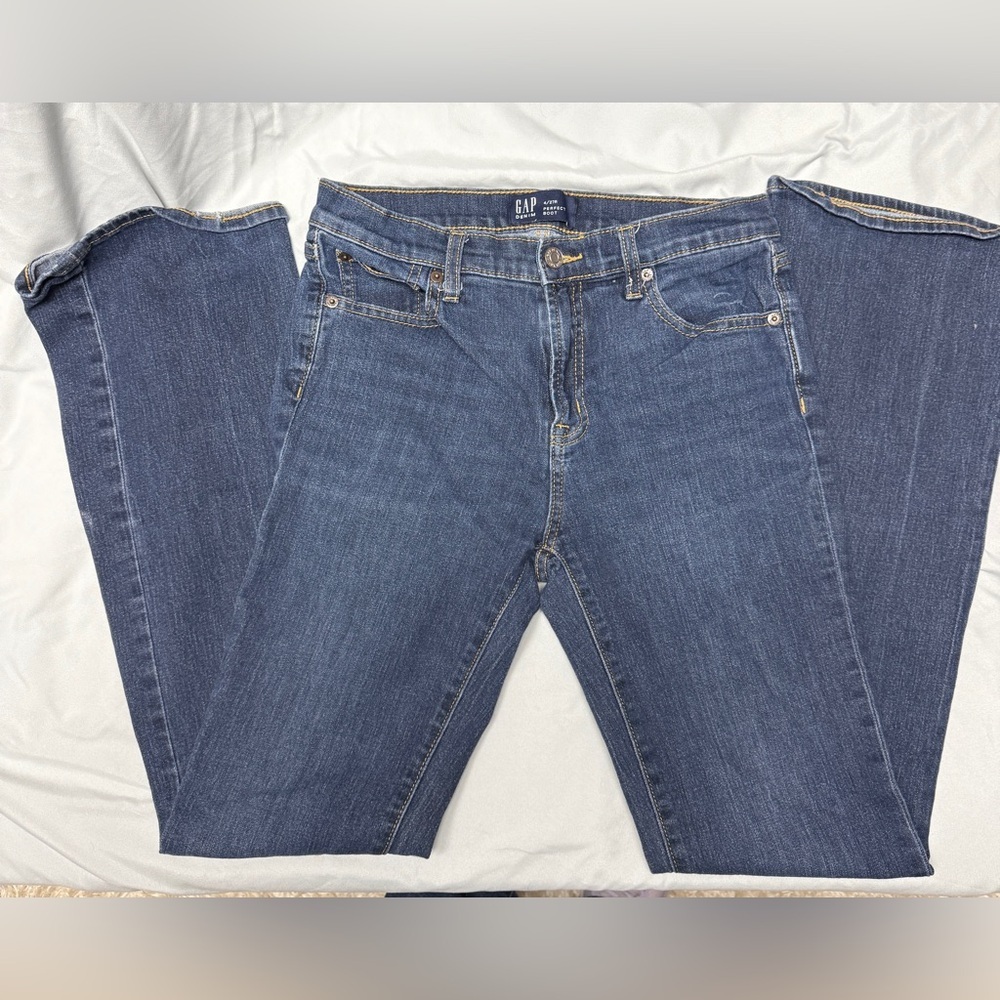 GAP perfect Boot Size 27 Regular Dark Blue Denim Jeans - Picture 1 of 4